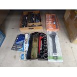 Quantity of items including silent grip spanner set, screwdrivers, mini screwdrivers, small