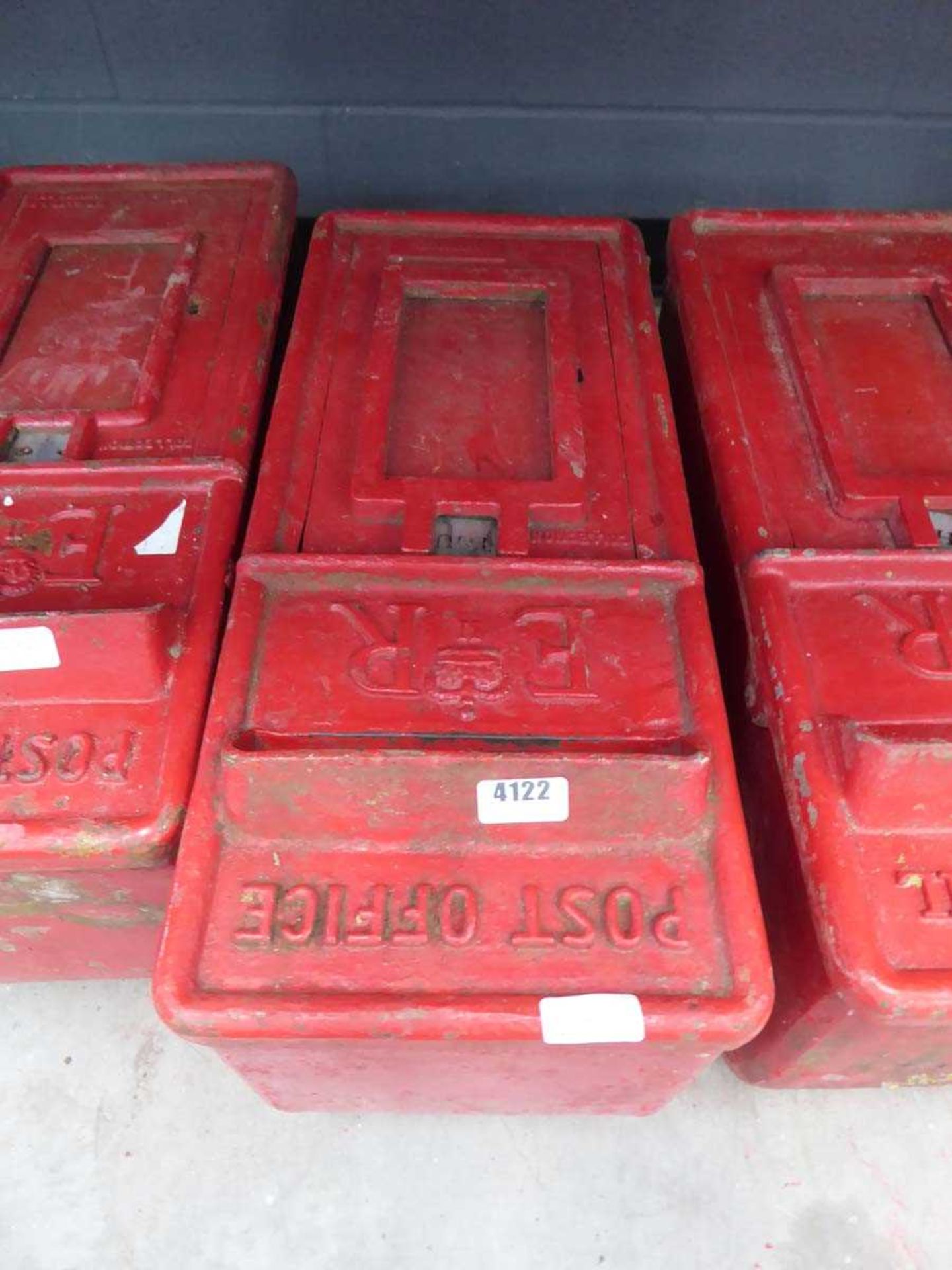 Red post mountable post box