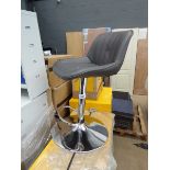 +VAT Grey chrome based bar stool