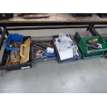 Large under bay of assorted tools including core bits, spanners, pliers, screwdrivers, fans, etc