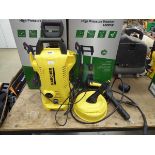 Small Karcher electric pressure washer with patio cleaning head