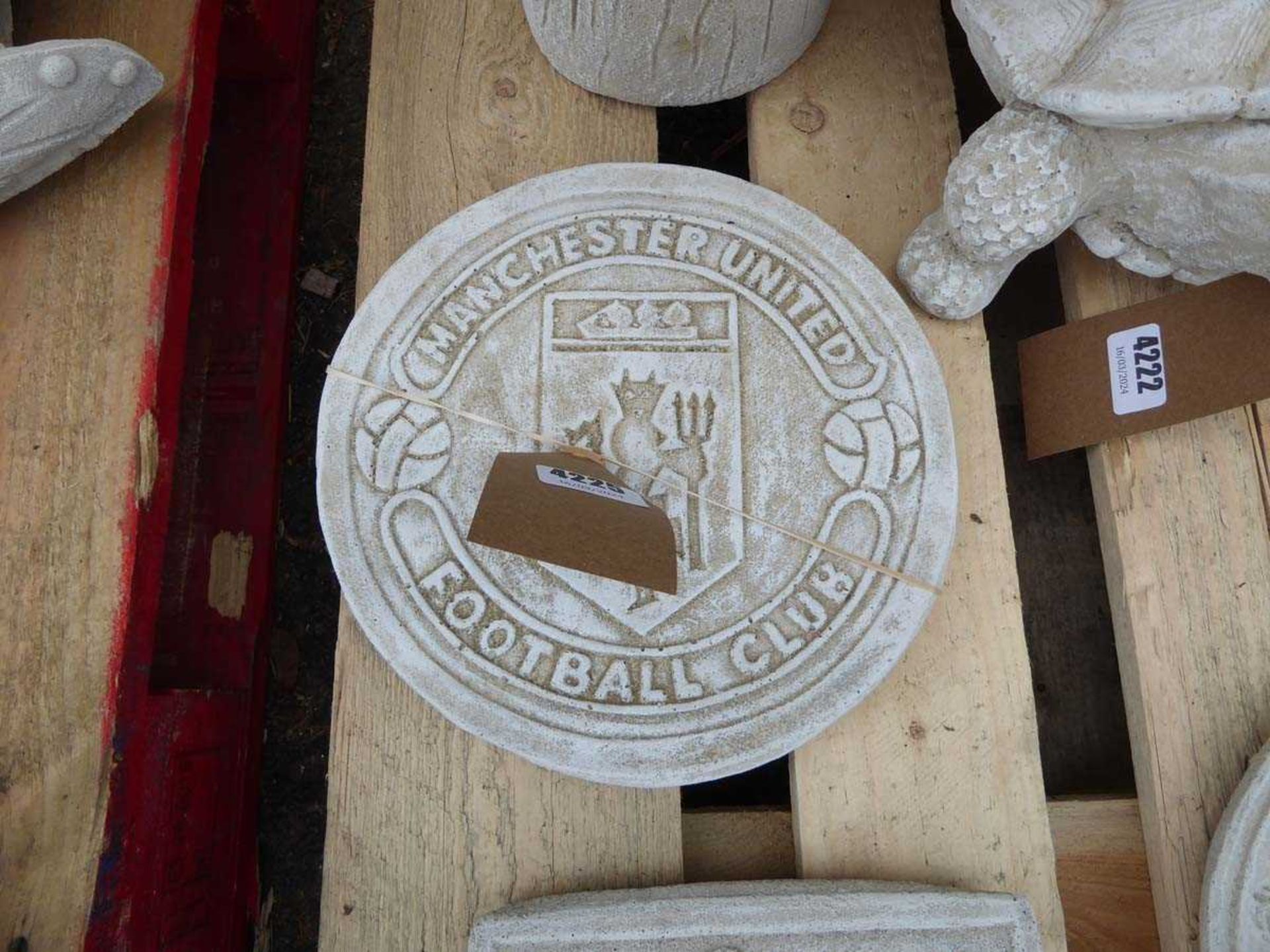 Concrete Manchester United plaque