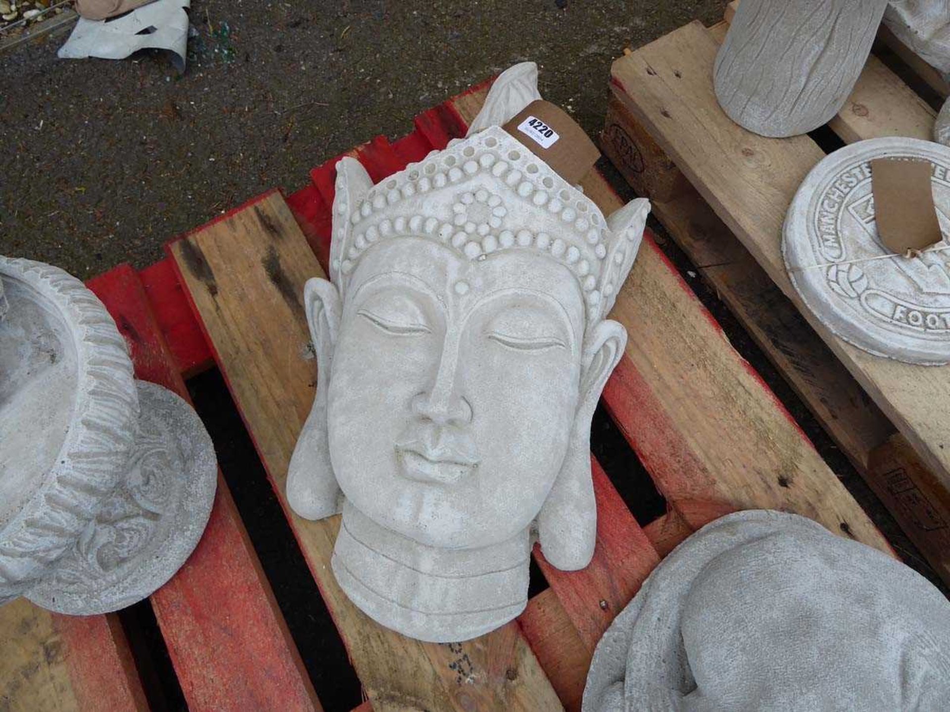 Concrete Buddhas head