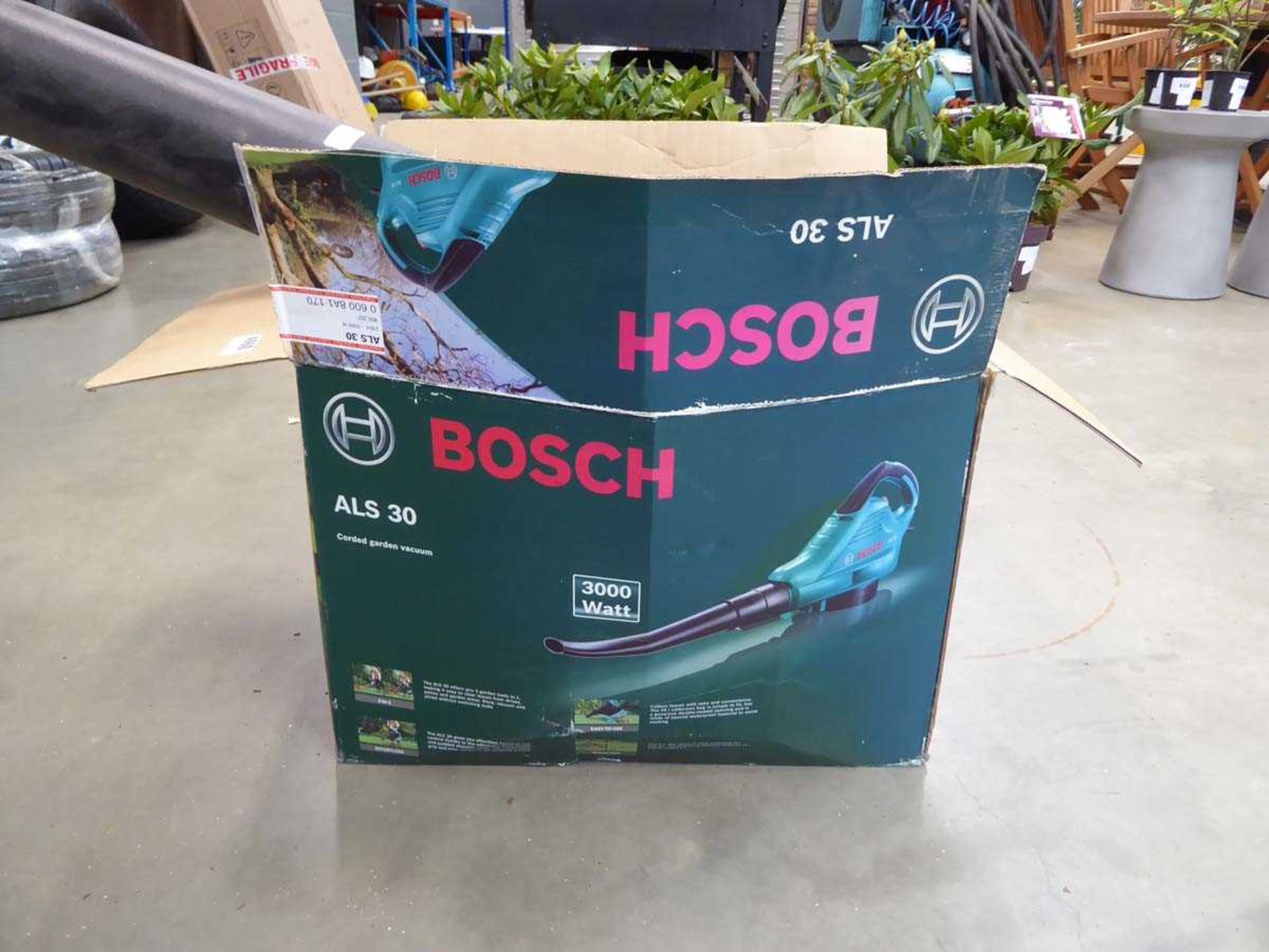 Boxed Bosch electric leaf blower