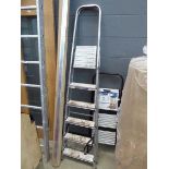 Six tread aluminium step ladder