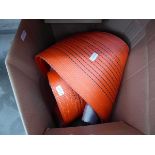 Box containing large lifting strap