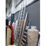 2 x single section aluminium ladder pieces