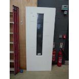 Part glazed white internal door