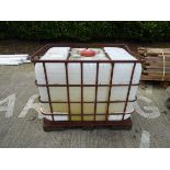 IBC container with frame