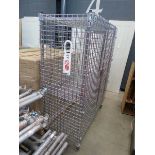 Large steel four wheeled cage