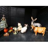 Cage of Beswick and other animal figures