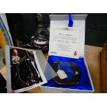 Horse shoe, boxed and with certificate