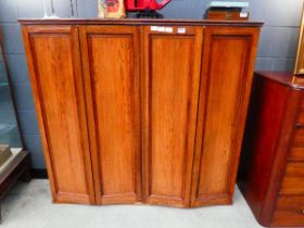 (1) Oak display cabinet with fold out double doors