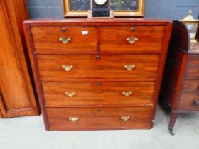 Victorian mahogany chest of 2 over 3 drawers