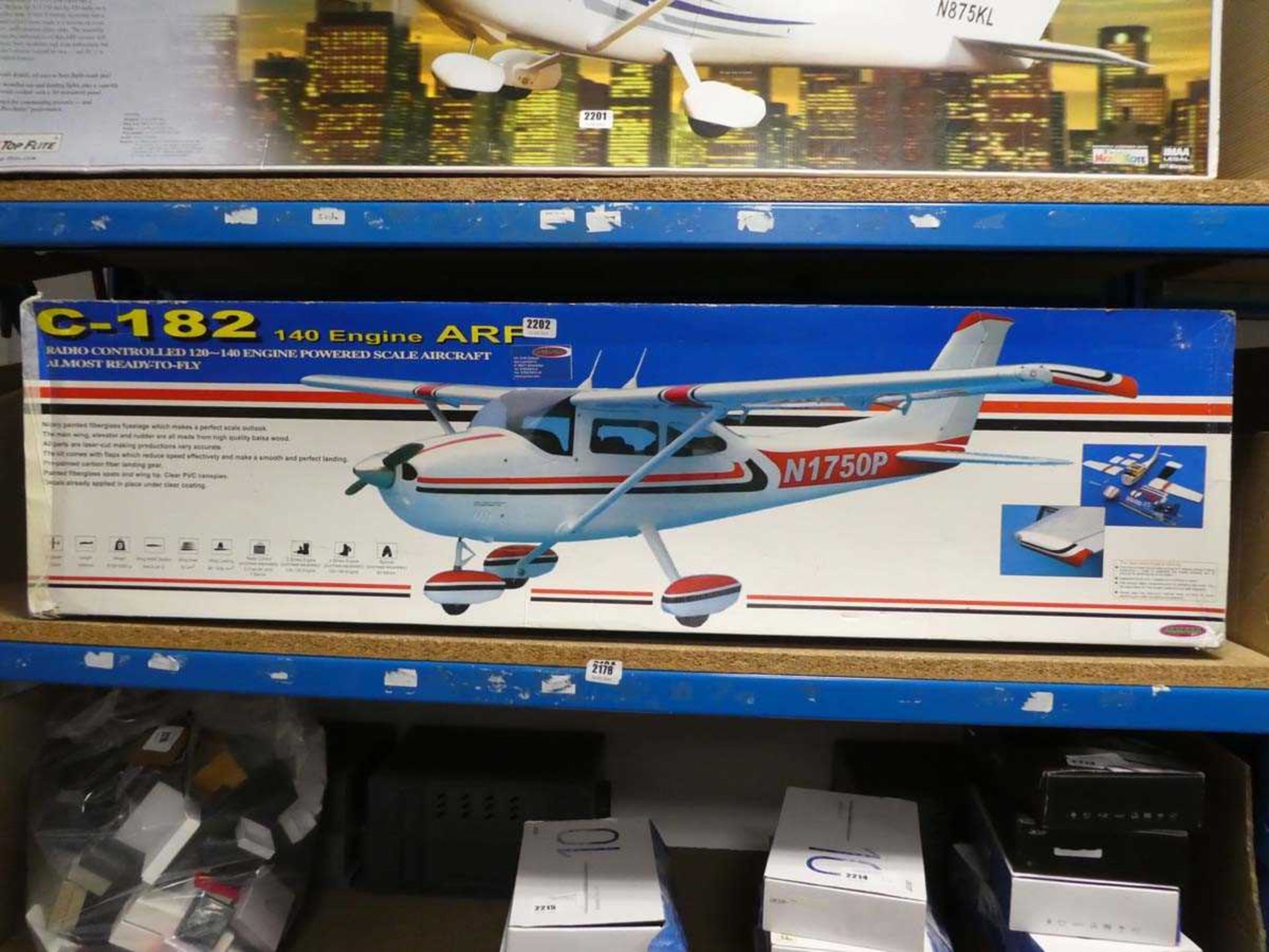 Jamara C-182 140 engine ARF radio controlled model plane, boxed