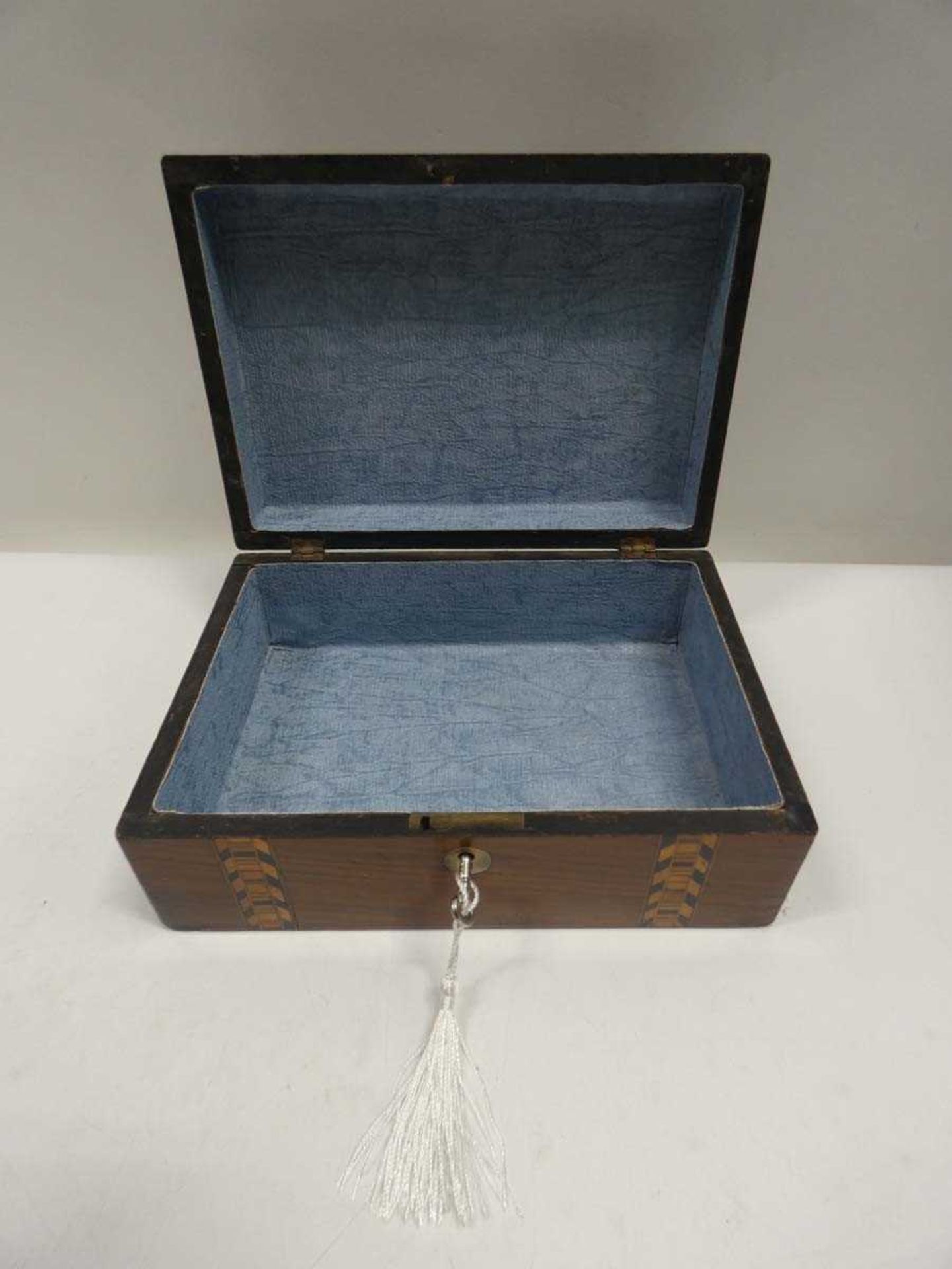 +VAT 1980's wooden jewellery box - Image 2 of 2