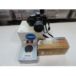 Minolta X300 camera, Pentax case and Sunagor Super Maxima 28-200mm lens