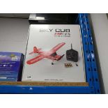 Boxed Skycub 2.4GHZ RC RTF 3-channel trainer remote control plane together with Boxed Cessna A182