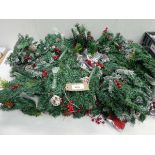 +VAT 2 bags of approx 10 lengths of decorated Christmas Garland