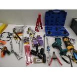 +VAT Flexible knuckle bar, puller set, Angle grinder body, spanner extension bar, sockets,