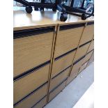 Light oak four drawer office filing cabinet