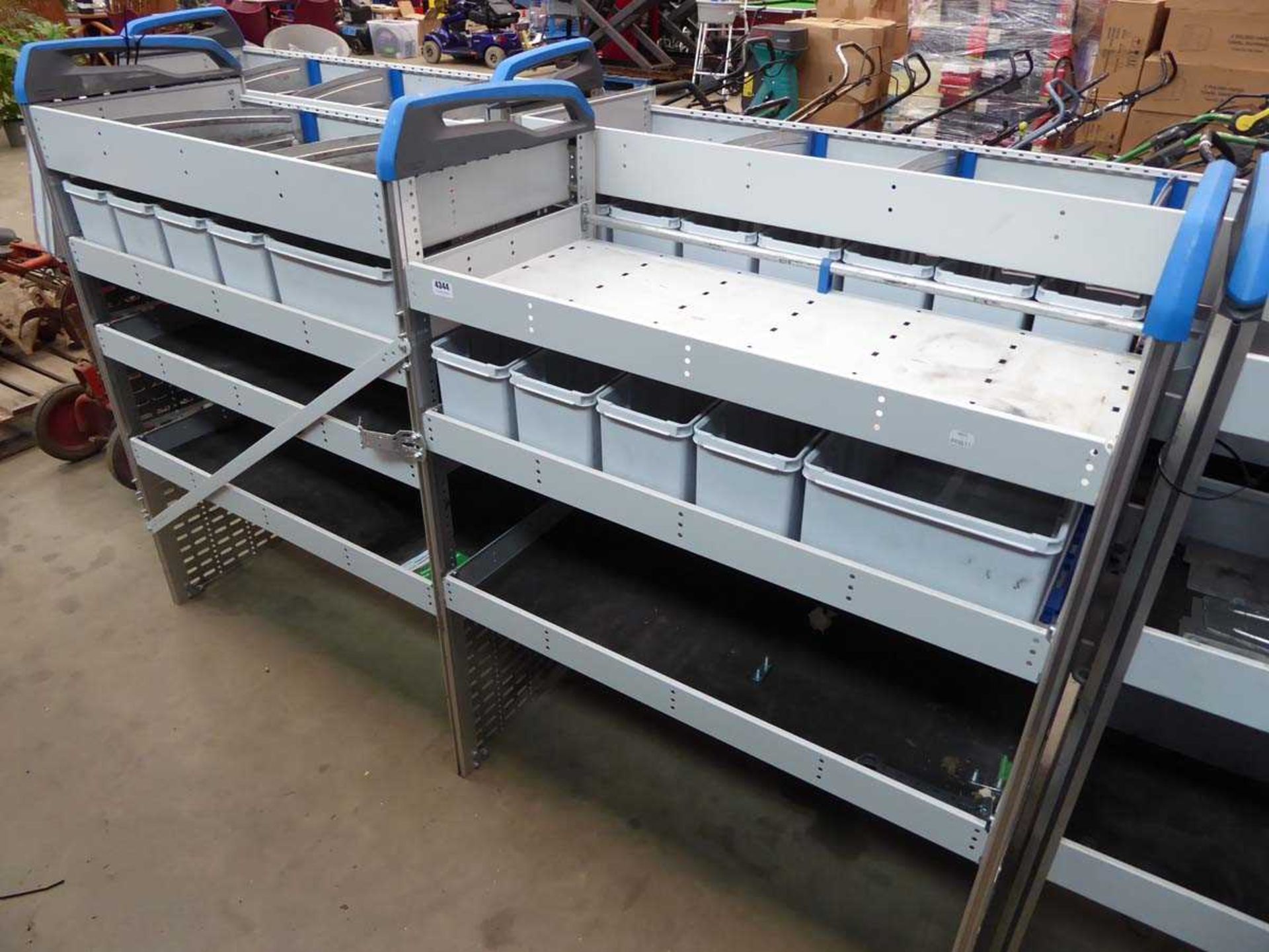 6ft multi-shelf van shelving system