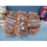 Six bags of cut logs