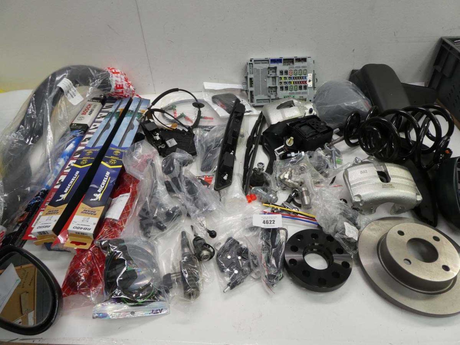 +VAT Large box of car spares including stabilizer links, clamps, wheel nuts, shock absorbers, - Image 2 of 3