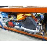 Large underbay of assorted tools inc. fuel cans, oscillating multitools, drills, saws, fix-it kits