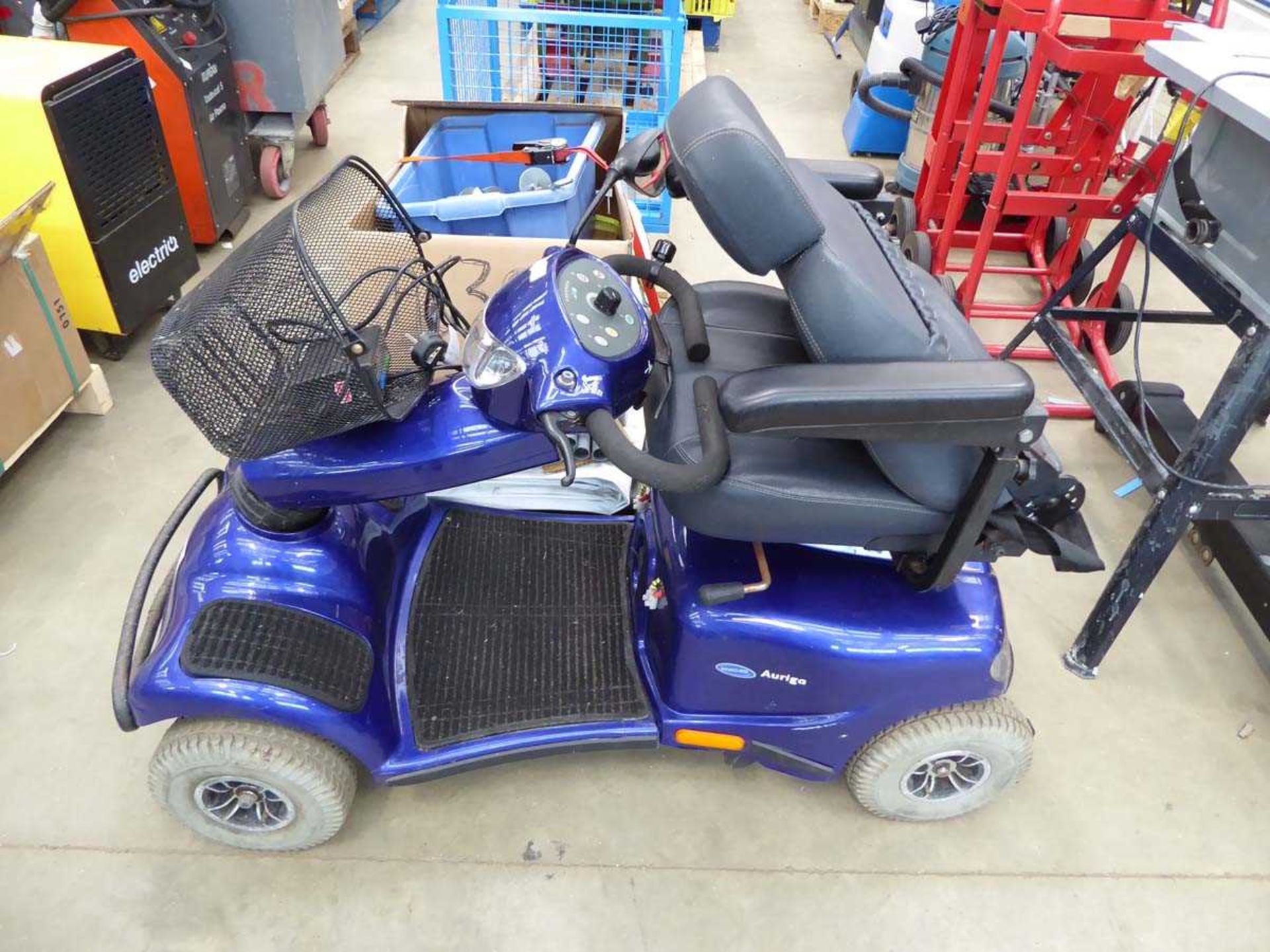 Invacare disability scooter in blue with charger - Image 2 of 3