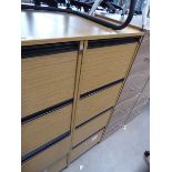 Light oak four drawer office filing cabinet