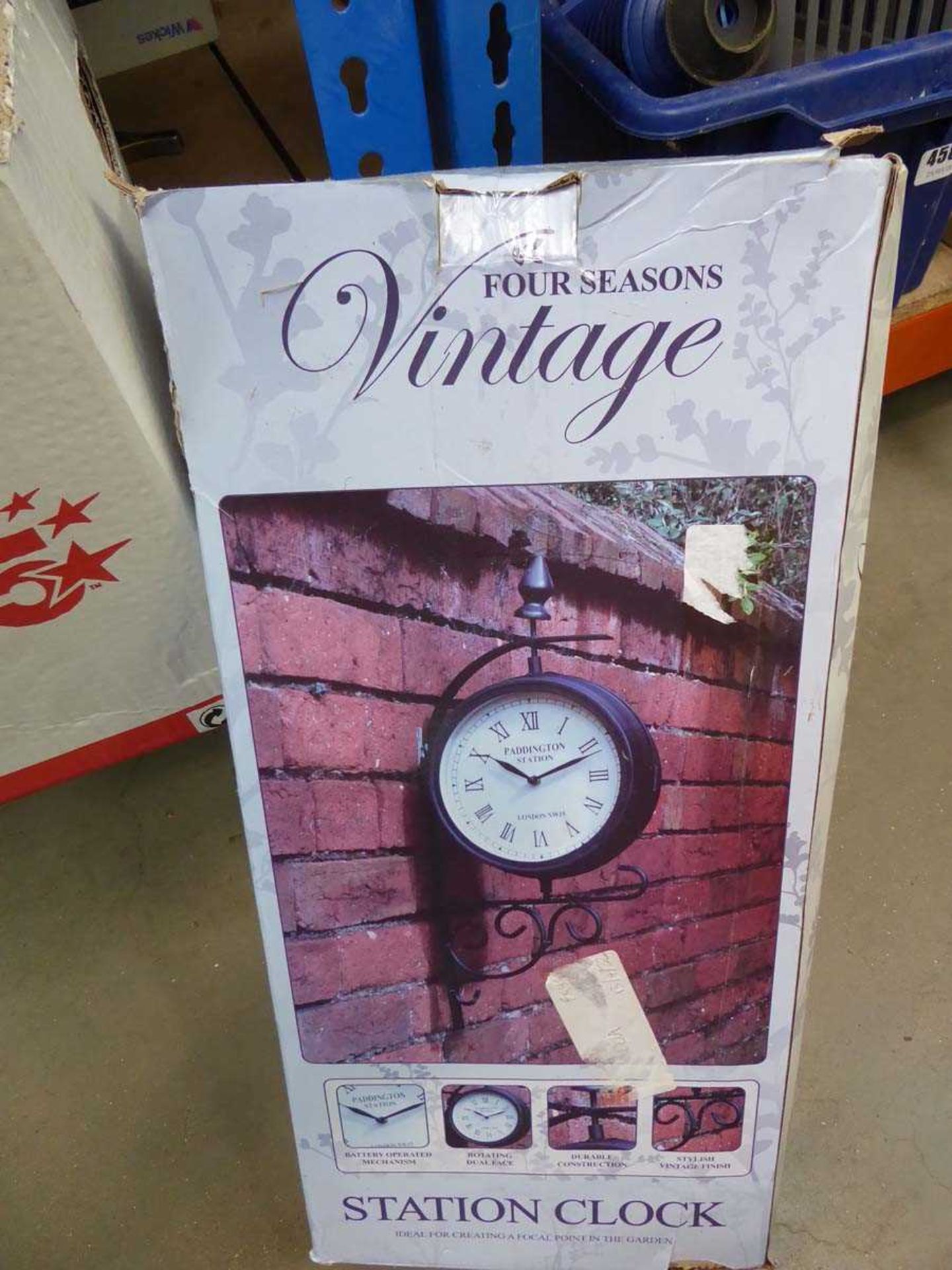 Box containing letter box and a wall clock - Image 3 of 3