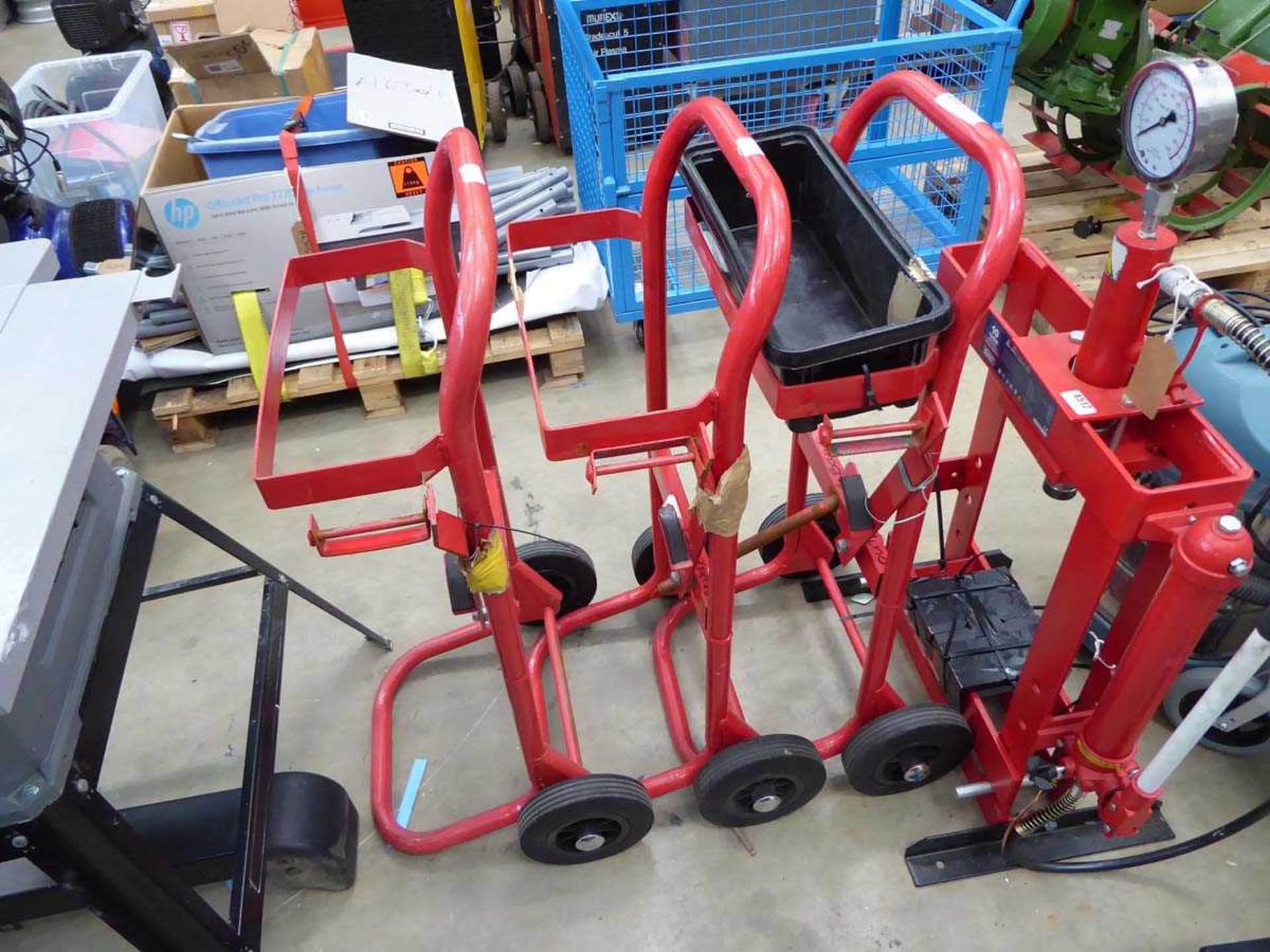 3 x banding machine trollies