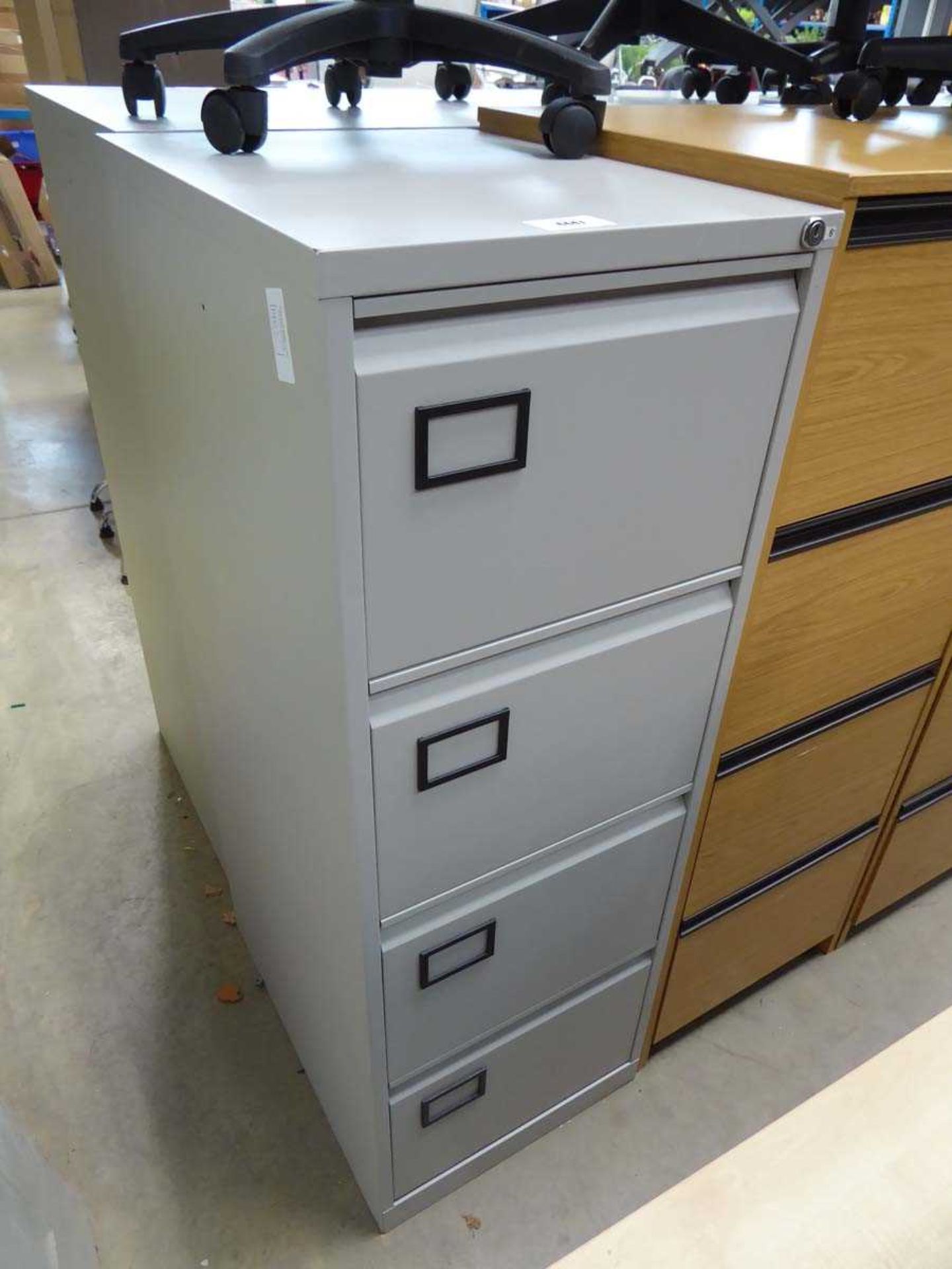 4 drawer office filing cabinet in grey