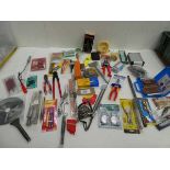 +VAT Pliers, punch set, cutting discs, circuit tester, wire brushes, drill bits, tin snips, puncture