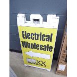 Two electrical wholesale signs