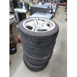 Set of BMW alloys and tyres
