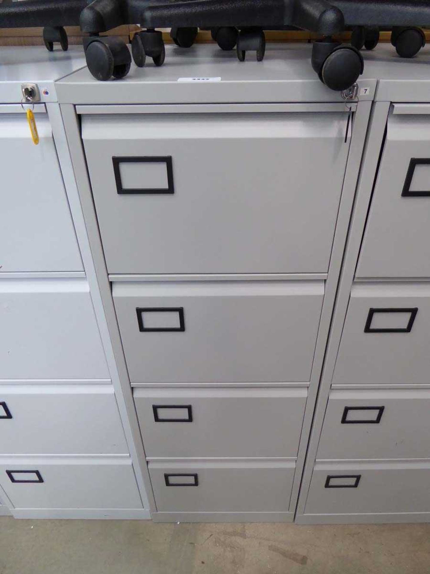 4 drawer office filing cabinet in grey