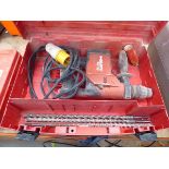 Hilti 110 SDS drill with drills in carry case