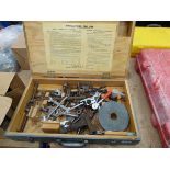 Milne Hornet cutter case, containing quantity of mixed engineers tooling