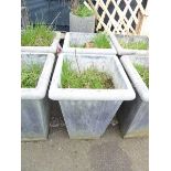 Pair of composite planters in black