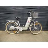 +VAT Electric Powabyke silver shopper bike