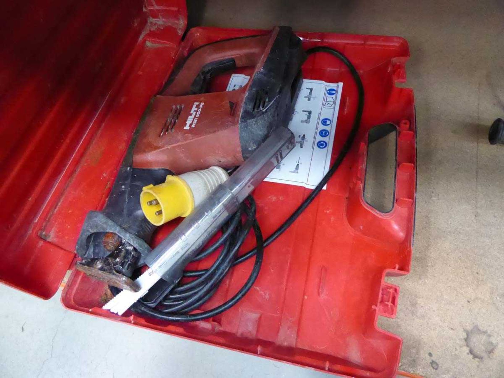 Cased 110 Hilti wrecking saw