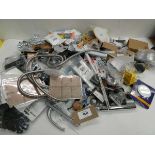 +VAT Large bag of plumbing & electrical accessories, brackets, fixings, window insulation, door