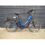 Electric 3 Go Fork bike in blue with charger and key