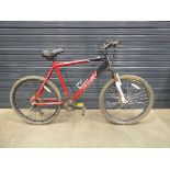 Phase red and black mountain bike