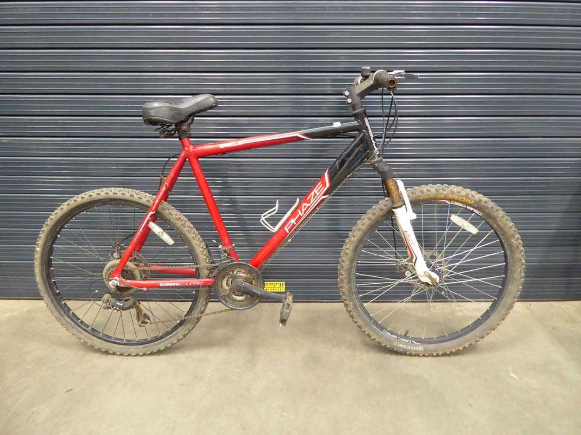 Phase red and black mountain bike