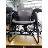 Mesh office slide chair in grey