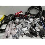 +VAT Large box of car spares including stabilizer links, clamps, wheel nuts, shock absorbers,