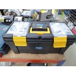 Magimobel toolbox with screwdrivers, wheels, cable ties etc.